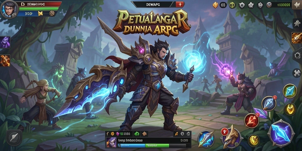 Tangkapan layar dari gameplay DEWAPG yang menampilkan aksi pertarungan intens.