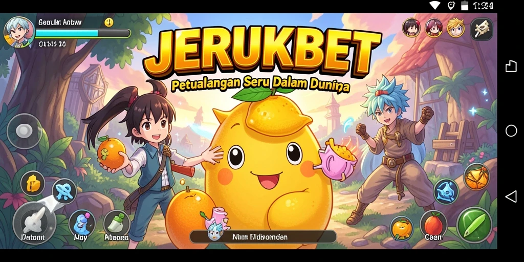 Screenshot gameplay JERUKBET menampilkan karakter Anime dalam pertarungan epik.