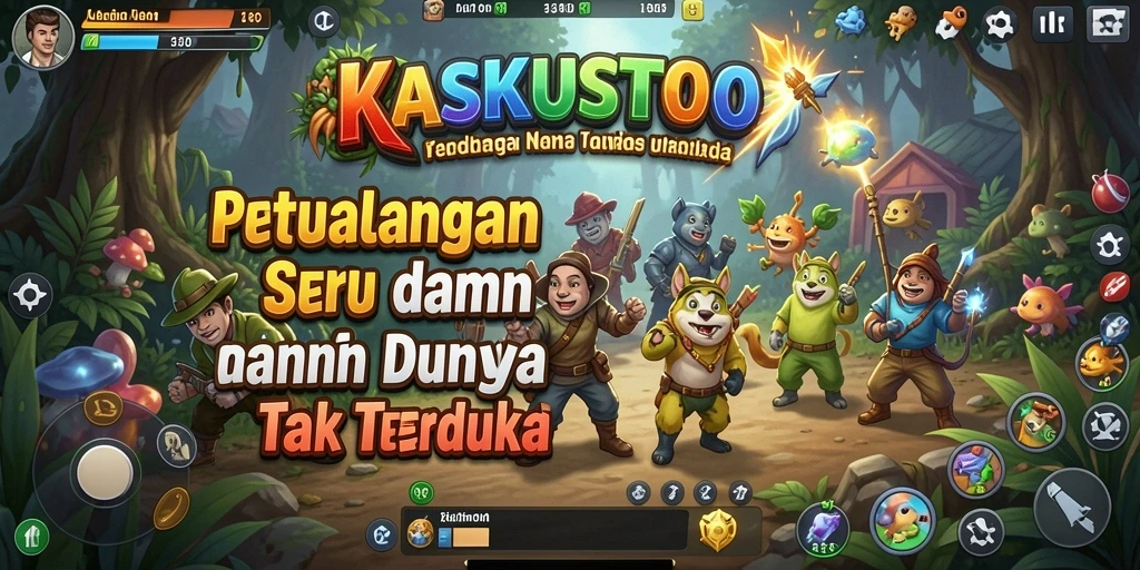 Tampilan gameplay KASKUSTOTO yang menegangkan dengan berbagai tantangan petualangan.