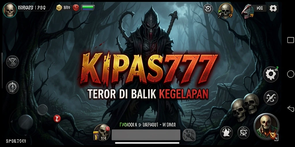 Tampilan gameplay KIPAS777 dengan elemen horor yang menegangkan.