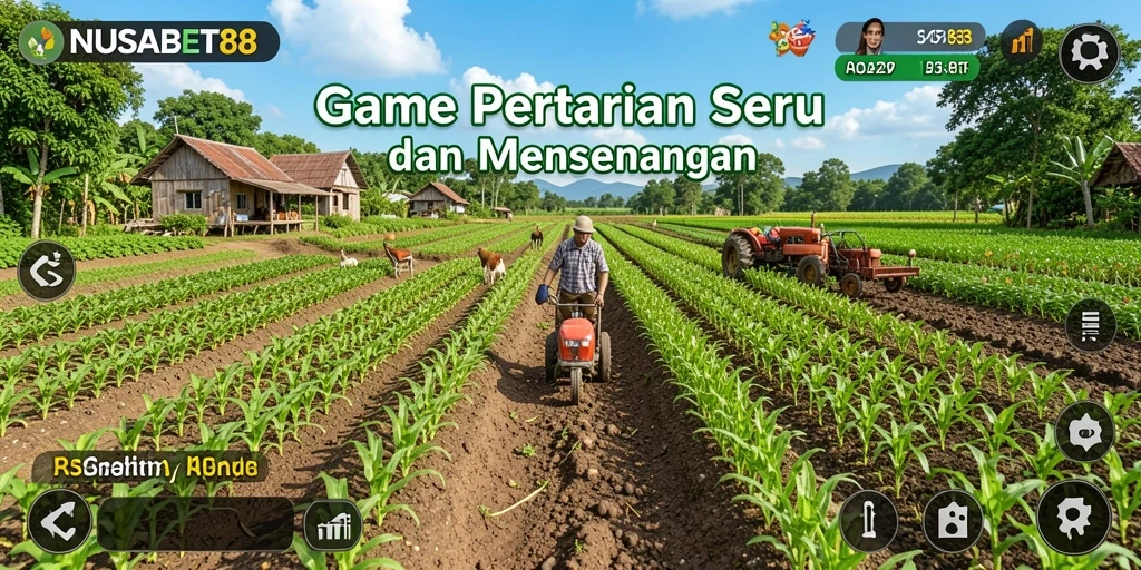 Tampilan gameplay NUSABET88 dengan elemen pertanian menarik.