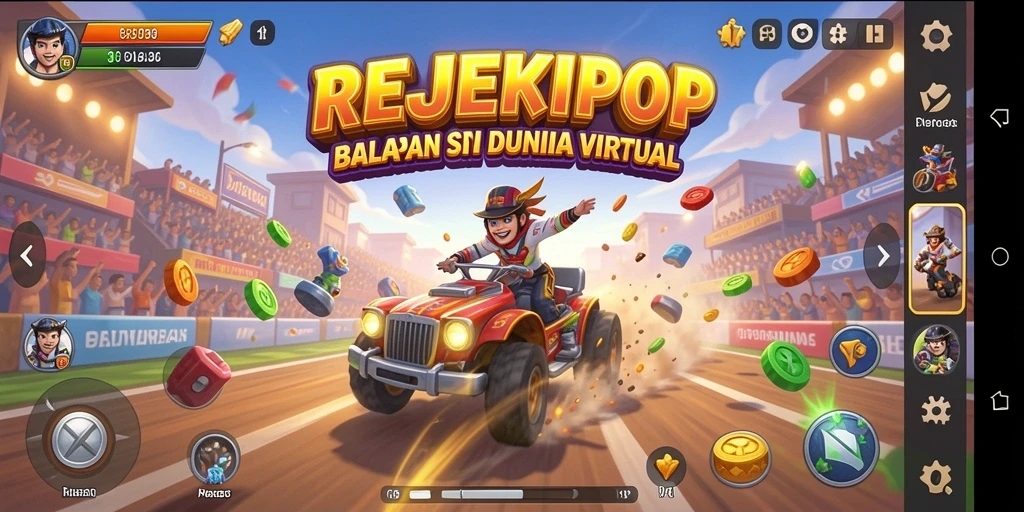 Gameplay seru balapan mobil di REJEKIPOP.