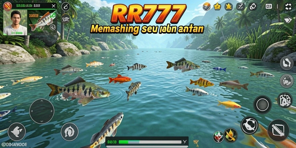 Screenshot gameplay RR777 yang menampilkan pengalaman memancing yang seru.